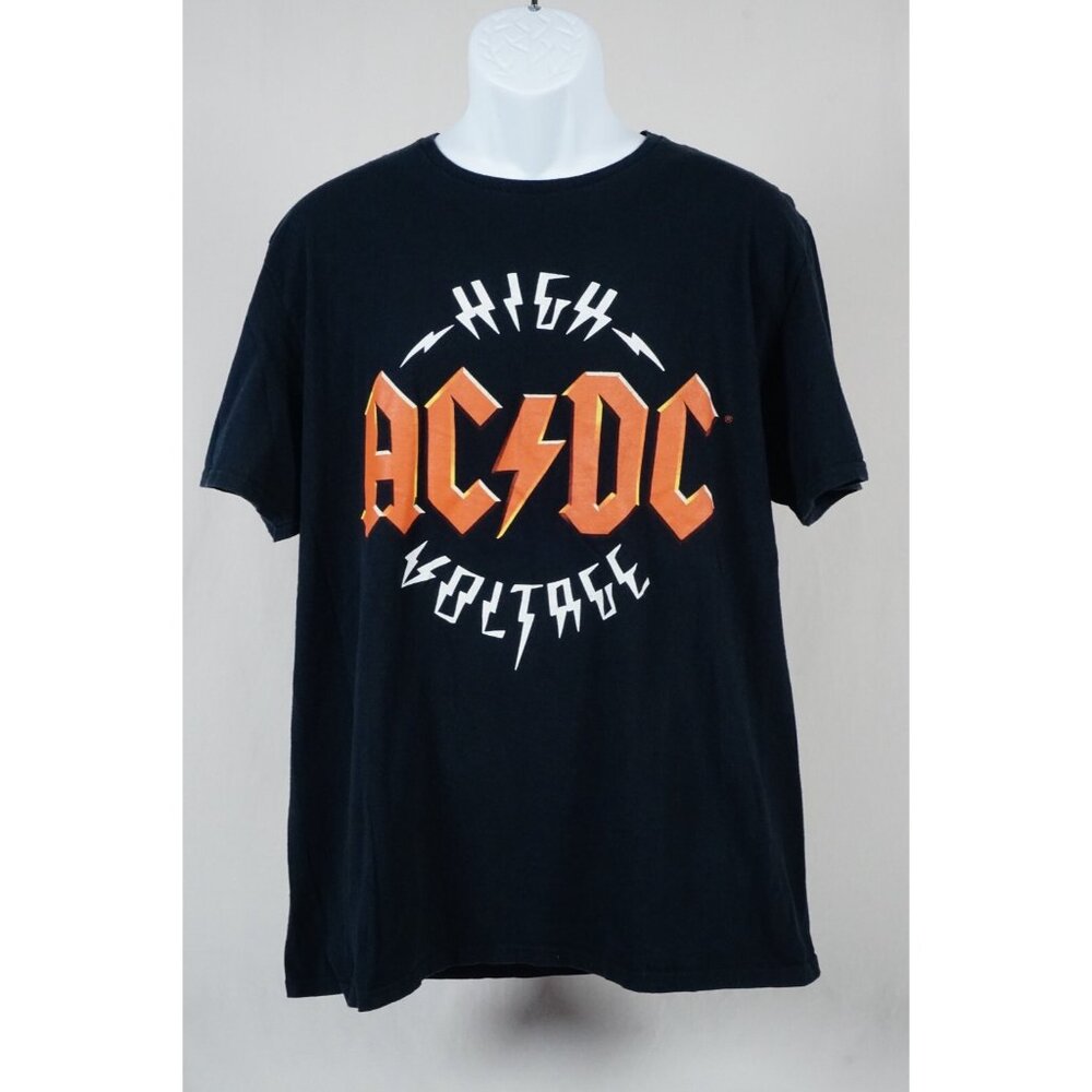 AC/DC High Voltage Men's XL T-shirt Black Unisex Cotton Graphic Tee